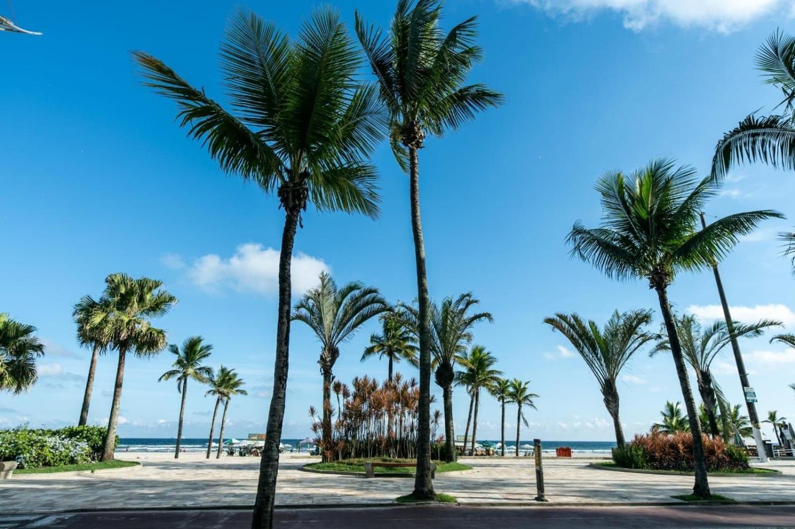 Frente Vista Mar Com Varanda Wi Fi 300Mbps E 10M Da Praia Da Tupi - Estacionamento Gratuito Praia Grande  Exterior foto