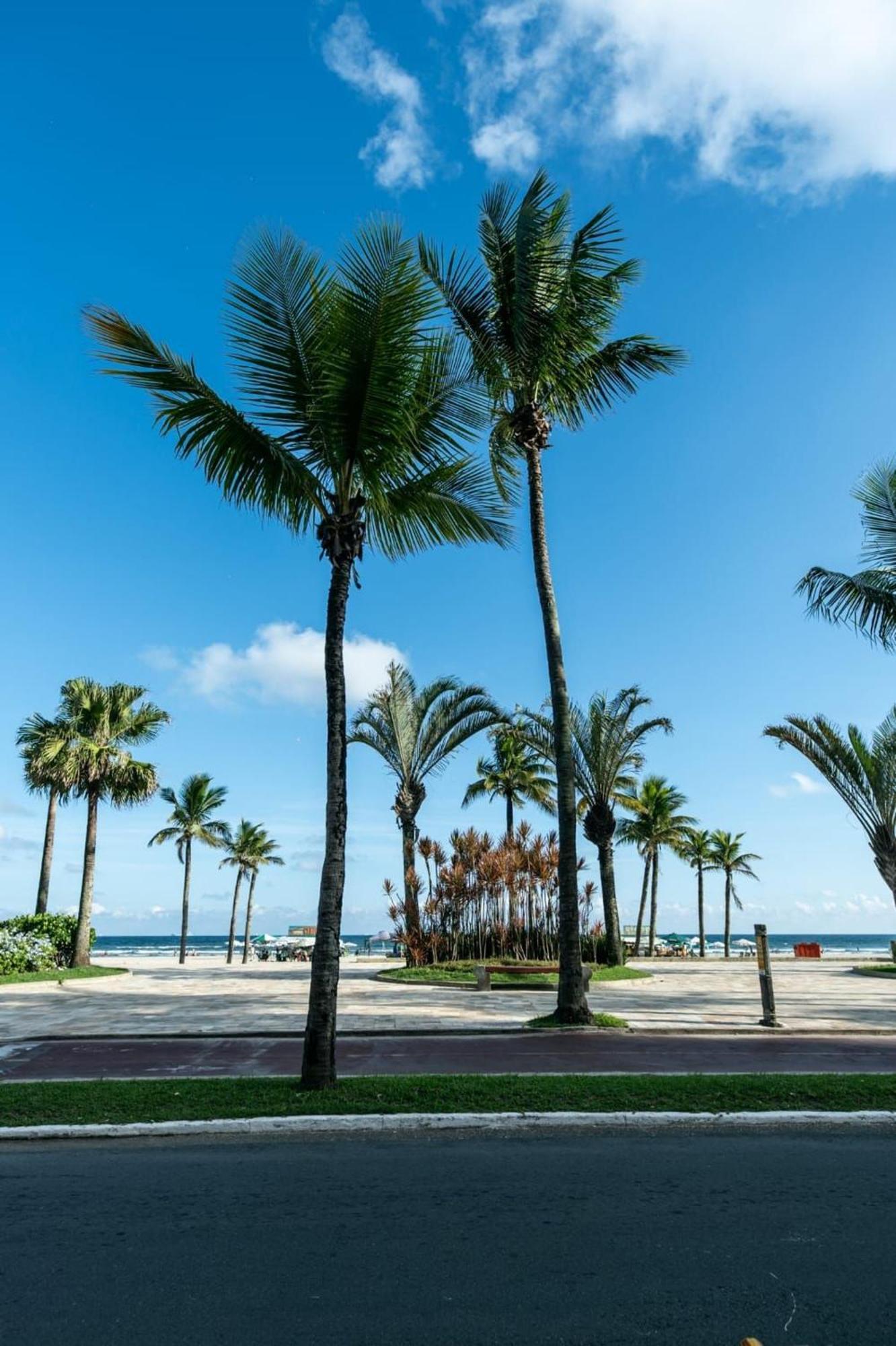 Frente Vista Mar Com Varanda Wi Fi 300Mbps E 10M Da Praia Da Tupi - Estacionamento Gratuito Praia Grande  Exterior foto